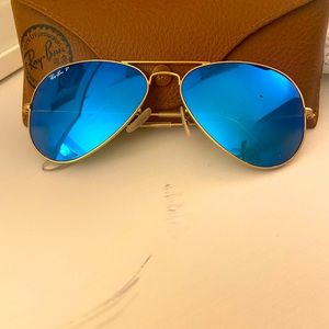Blue lense Ray-Ban aviators
